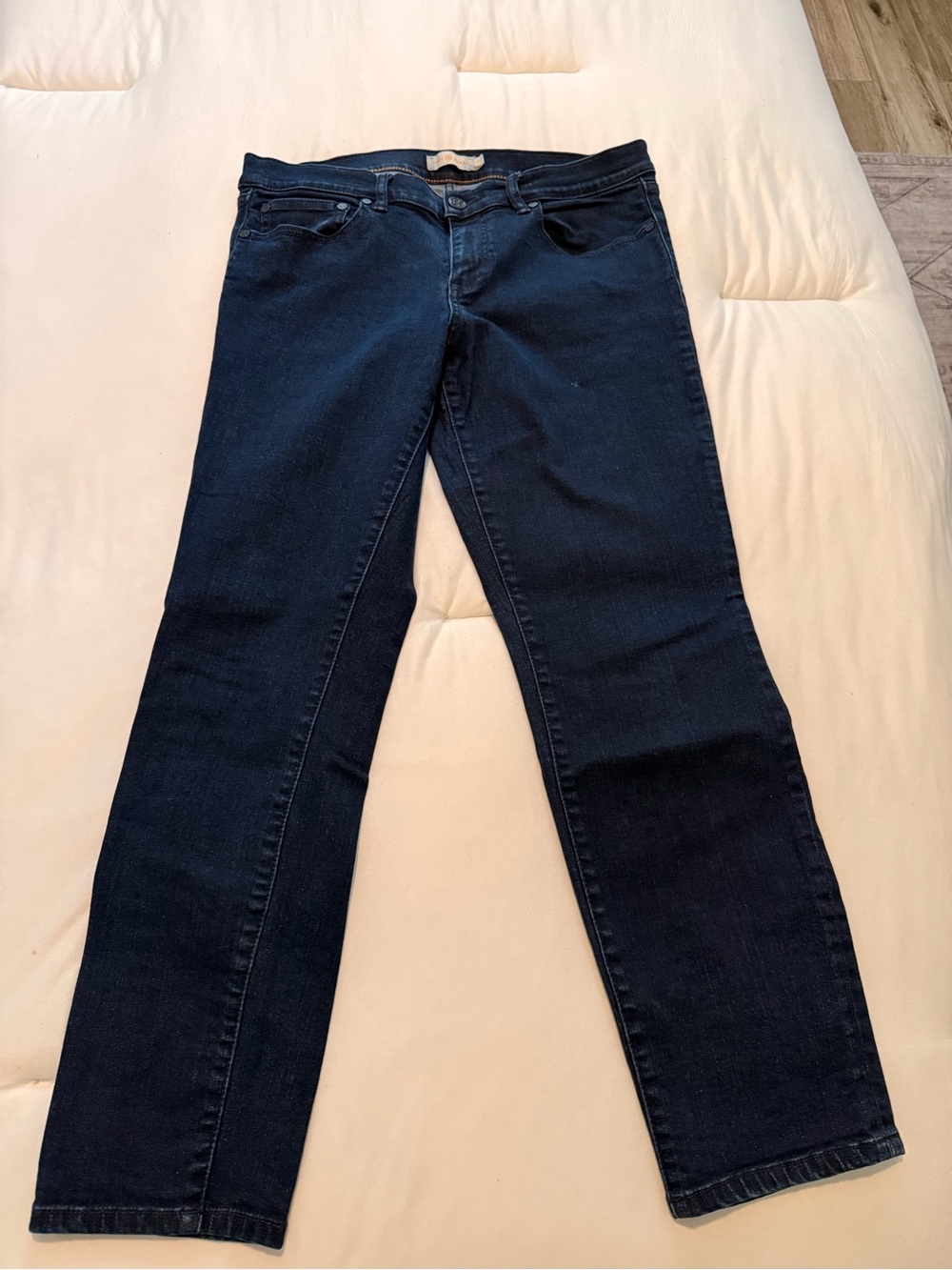 Tory Burch Women's Dark Blue Straight-Leg Jeans